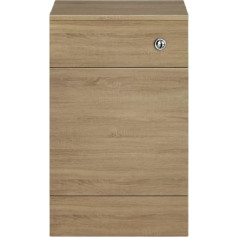 Ibathuk Harper 500 Toilet Cabinet, BTW Wall-Mounted Toilet Unit, Bathroom Furniture, Oak (Flat Packed)