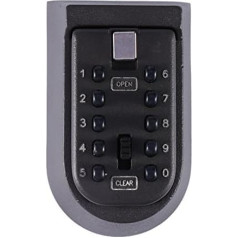 Ebtools Key Box Safe Storage for Keys Digital 10 Digit Number Code Grey Small Wall Mount All Purpose Key Storage