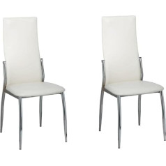 Vidaxl Chaise de salle à manger 2 pcs Cuir artificiel Blanc