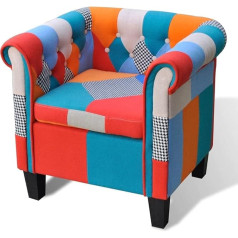 Vidaxl Fauteuil avec design de patchwork Tissu