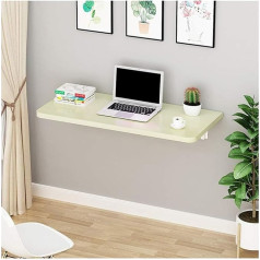 Generisch Klapptisch zur Wandmontage, mit Zubehör und Regalhalterungen, platzsparend, Arbeitszimmer, Computertisch (60 x 30 cm)