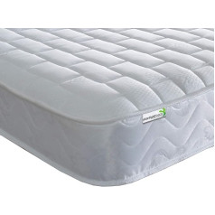Starlight Beds 1123-140 x 200 Mattress with Memory Foam, 140 x 200 cm, Textile, White, 140 x 200 cm Mattress