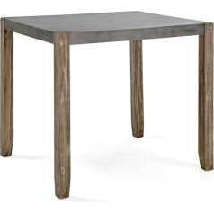 Alaterre Furniture Newport Esstisch, 91,4 cm, Beton- und Holzoptik
