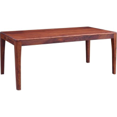 Massivmoebel24.De Brooklyn Dining Table Made of Solid Wood #01, Made of Sheesham Wood - Walnut, Oiled, 140 x 90 x 76 cm, Modern Solid Wood Dining Room Table