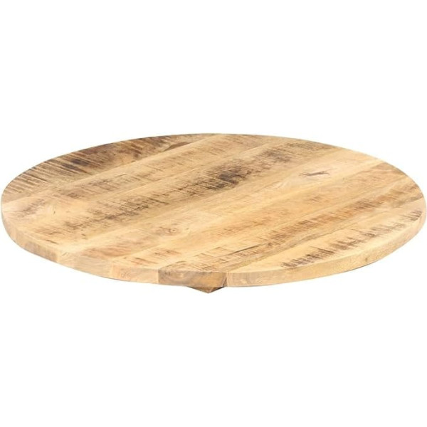 Tidyard Table Top Solid Wood Top Wooden Top Replacement Table Top Wood Top for Dining Table Dining Room Table Solid Wood Mango Round 25-27 mm 60 cm