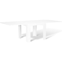 Idmarket - Dona Extendable Rectangular Dining Table for 6-10 People White 110-220cm
