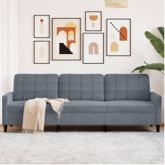 ShGaxin 3-Sitzer-Sofa Dunkelgrau 210 cm Samt, Loungesofa, Sofas & Couches, Relaxsofa, Couch für Wohnzimmer, 4007645