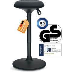 Ergotopia ® Dykó Ergonomic Office Stool - Ergonomic Stool with Swing Effect - Seat Height Adjustable 56-83 cm - 360° Rotating Ergonomic Stool with Dynamic Base