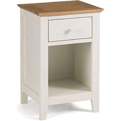 Julian Bowen Salerno Oak and Ivory 1 Drawer Bedside Table