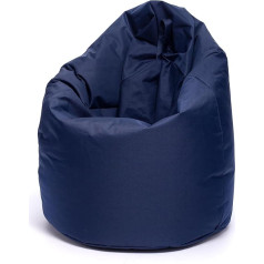 Ecopuf - Sako Pouf Armchair Outdoor - Bean Bag for Children's Room - Waterproof Fabric Bag - Relaxation Chair - Home Decor - Armchair Size L - 70 x 110 cm, Blue Nc8