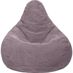 Loft 25 High Back Bean Bag for Adults, Corduroy Fabric, Lining, Ergonomic Design for Body Support (Mink, Bean Bag)
