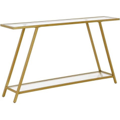 Henn&Hart Yair Console Table, Alloy Steel, Brass, 52 Inches