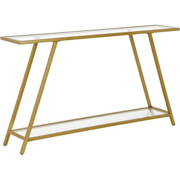 Henn&Hart Yair Console Table, Alloy Steel, Brass, 52 Inches