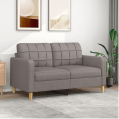 Lapooh 2 Seater Sofa Taupe 140 cm Fabric Sofa Living Room Youth Sofa Relax Sofa Sofas & Couches Sofa for Bedroom Youth Children's Room