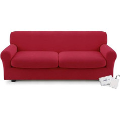 ‎Zucchi Zucchi Sofa Cover for 3-Seater with 2 Cushion Covers Item Zapping Cannete 160 to 220 3 Seats Red
