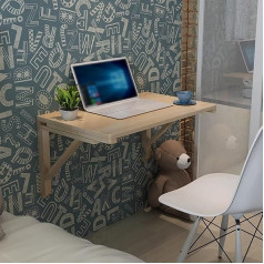 Robuster kleiner Klapptisch, an der Wand montiertes, zusammenklappbares Hängeregal mit Stütze, Wandtisch, zusammenklappbar für Küche und Waschküche, Länge 40–120 cm (Größe: L40 x B30 cm/L16 x B12 Zo