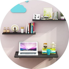 Generisch Wall Mounted Folding Dining Table Small Narrow Desk Against Wall Quick Fold Black 35x70cm