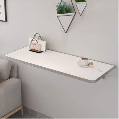 Generisch Klapptisch zur Wandmontage, für kleine Räume, Schreibtisch mit Zubehör, 100 x 30 cm, Weiß