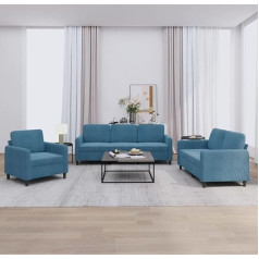 Ccciner 3-Piece Sofa Set Blue Velvet Comfortable Velvet Couch: Relaxation and Style for Your Home Sofas and Couches