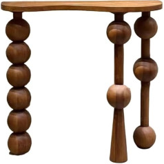 Generisch Solid Wood Console Table Rustic Farmhouse Hallway Entrance Sofa Table Easy Assembly for Living Room Color Bruin