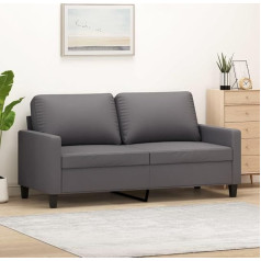 Azzrora Living Room Sofa, Living Room Couch, Sofa Couch, Sofa Modern, Small Sofa, Small Couch, 2-Seater Sofa, Grey, 140 cm Faux Leather