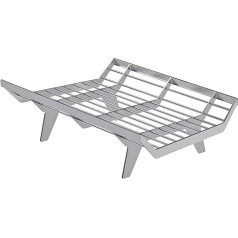 BeneLabel Fireplace Grate, Heavy Duty, Large Fireplace Fire Grate, Wooden Weighs, Open Fire Grate, Stainless Steel, Firewood, Firewood, Charcoal Grate for Indoor, Outdoor, Burning, Oven, 61 x 38 x 17