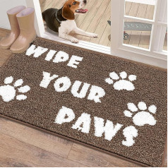 Enyhom Dirt Trapper Mat, 80 x 120 cm, Machine Washable, Robust Doormat Personalised Door Mats, Front Door, Non-Slip, Waterproof, for Front Door, Entrance Area, Garden, Brown