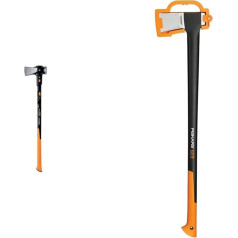 Fiskars IsoCore XXL Splitting Axe for Splitting Trunks or Driving in 92 cm, 3.6 kg, Black/Orange & Splitting Axe, Includes Blade and Transport Protection, 96 cm, Non-Stick Coating