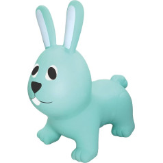 GERARDO'S Toys Jumpy Bouncy Toy Rabbit Light Blue Approx. 58 cm - Bouncy Animals from 1 Year - Inflatable Animals for Indoor and Outdoor Use - Includes Air Pump