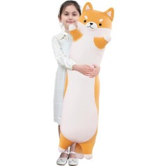 Long Shiba Inu Plush Cushion, Corgi Plush Toys Dog Soft Toy Plush Cushion Toy Hug Pillow for Children Birthday, Valentine's Day, Christmas (Yellow, 130 cm / 51.18 inches)