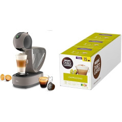 NESCAFÉ DOLCE GUSTO Krups Infinissima Touch KP270A Coffee Capsule Machine with Touch Display, Automatic Water Dispensing, 15 Bar Pump Pressure, 1.2 L Water Tank, Taupe with Cappuccino