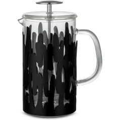 Alessi Barkoffee BM12/8 B French Press Coffee Maker 18/10 Stainless Steel and Epixide Resin Black