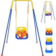 3-in-1 Baby Swing Children's Swing with Frame Toddler Swing Indoor/Outdoor for Children Aged 6 Months to 12 Years