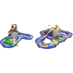 Simba AquaPlay - Adventureland - Waterway with Mountain, Tower and Reservoir & AquaPlay - Waterway Set Mountain Lake - 42-Piece Play Set with Mountain Lake