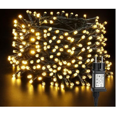 BrizLabs Christmas Fairy Lights Outdoor, 50 m, 500 LEDs, Warm White, Christmas Decoration Fairy Lights, Power-Operated, 8 Modes, Waterproof Decorative Fairy Lights for Party, Wedding, Window, Indoors