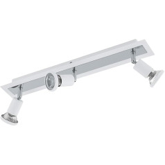 Eglo Sarria Spotlight, Steel, 15 W, White, Chrome