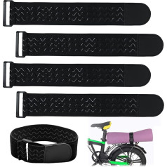 Pack of 4 Velcro Cable Ties, 5 x 30 cm, Reusable Velcro Cable Ties for Cable Management, Elastic Velcro Straps for Extension Cable, Bicycle, Garden, Household