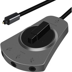 EMK Optical Cable Splitter 1 in to 3out Optical Audio Cable Splitter 3 Ports Digital Toslink Cable Splicer Manual Converter TV DVD Speaker Soundbar (1 Metre)