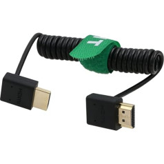 HangTon HDMI 4K 8K 60p UHD Spool Cable for Atomos Shinobi Portkeys BM5 FEELWORLD Blackmagic Video Assist 4K Monitor Sony FX9 Canon EVA-1 Camera Type A HDMI 2.1