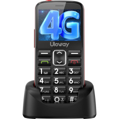Tosaju 4G Senior Mobile Phone Without Contract, Large Button Mobile Phone with Large Buttons, Simlock-Free Button Mobile Phone for Seniors with Charging Station, Emergency Call Button, 1000 mAh