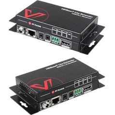 AV Access 4K HDMI Extender (HDBaseT) up to 70 m, UHD 4K @ 60Hz/30Hz HDR10 and 3D, EDID Management, CEC, HDCP 2.2, 2-Way PoE + IR + RS232, Zero Latency over Cat5e/6a/7, Plug & Play