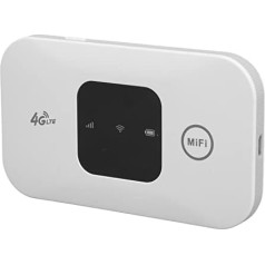 KIMISS 4G Router with SIM Card Slot, Mobile WiFi Router, White, ABS, Portable Wi-Fi High Speed White, Portable Small 4G Mobile WiFi Hotspot Router for Phone, Laptop,