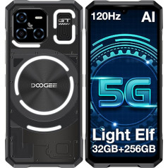 DOOGEE Blade GT Outdoor Mobile Phone Without Contract 5G with LED Light Effect 32GB + 256GB, Dimensity 7050, Ultra Thin Outdoor Smartphone 6.72 Inch FHD+ 120Hz, 48MP + 20MP AI Camera Fingerprint/Face