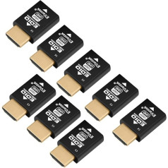 8 Pack Mini HDMI EDID Emulator Passthrough 1920*1080@59Hz Compact Design Support HDMI Switches Extender AV Receiver Video Splitter