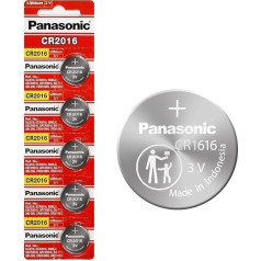 Pack of 5 Panasonic Watch Battery Button cell CR1616 3V