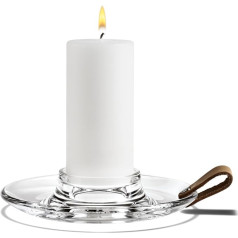 Holmegaard Block Candle Holder Diameter 17 cm Design with Light Mobile Light Source Clear