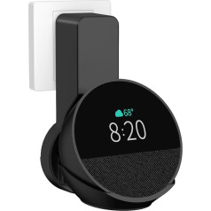 ZUOLACO Wandhalterung für Echo Spot (2024 Release), Halterung für Echo Spot, Keine Schrauben oder Bohrungen erforderlich, platzsparendes Spot Zubehör mit Kabel versteckte Lagerung (WL803), Schwarz