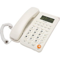 Corded Telephone, Wired Phone with Hands-Free Calling, Caller ID, Calling, Landline Phone with Large Buttons for Elderly People in the Home, Office, Hotel