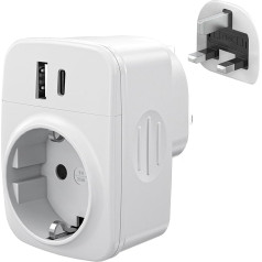 STAPERFO UK Adapter - Socket Adapter England, Adapter England Germany Plug, Travel Adapter UK, Travel Plug England, Power Adapter for Ireland UK, Type G Adapter Socket 002