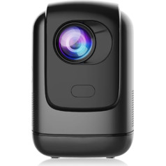Bisofice Mini Projector, LED Projector 1080P Full HD WiFi 6 Projector Home Cinema Supports 4K, 4D/4P Keystone Correction, Electric Focus, Compatible TV Box Laptop/iOS/Android/HDMI/USB